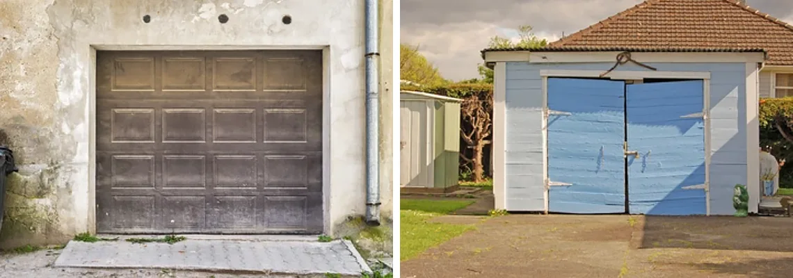 Rotten Steel Garage Door Repair in North Fort Myers, Florida